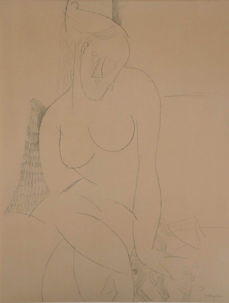 Amedeo MODIGLIANI : Femme nue sur le lit, 1959 - Lithographie