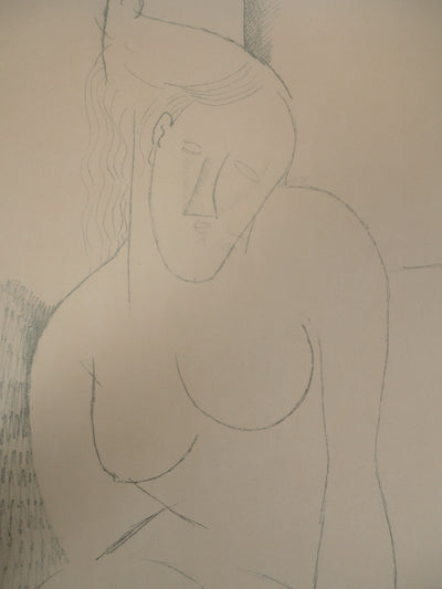 Amedeo MODIGLIANI : Femme nue sur le lit, 1959 - Lithographie (détail)
