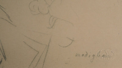 Amedeo MODIGLIANI : Femme nue sur le lit, 1959 - Lithographie (détail)