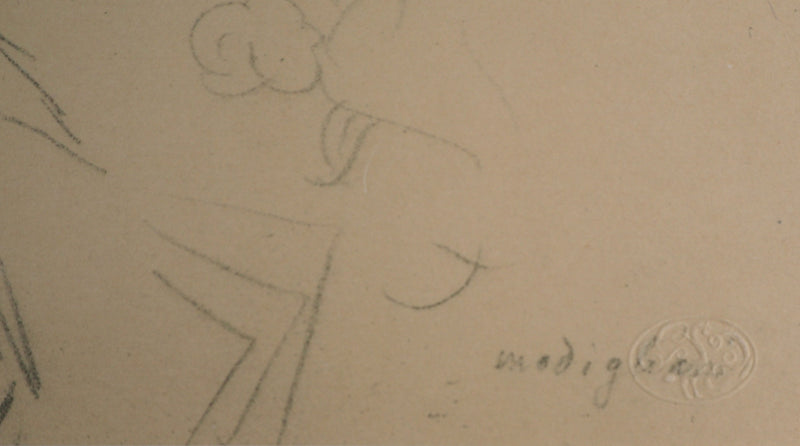 Amedeo MODIGLIANI : Femme nue sur le lit, 1959 - Lithographie (détail)
