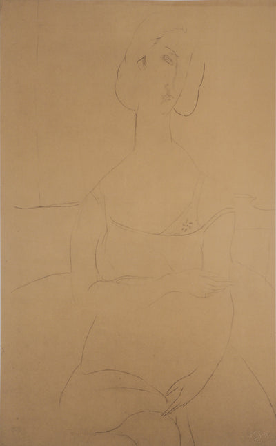 Amedeo MODIGLIANI : Femme en robe de nuit, 1959 - Lithographie