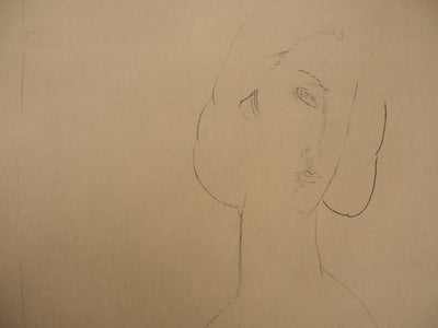 Amedeo MODIGLIANI : Femme en robe de nuit, 1959 - Lithographie (détail)