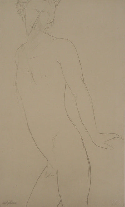 Amedeo MODIGLIANI : Homme nu, 1959 - Lithographie