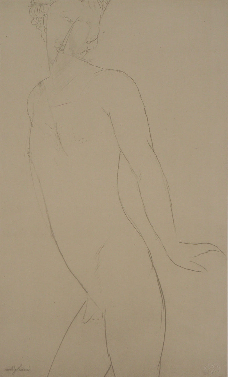 Amedeo MODIGLIANI : Homme nu, 1959 - Lithographie