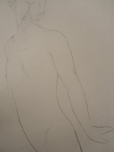 Amedeo MODIGLIANI : Homme nu, 1959 - Lithographie (détail)