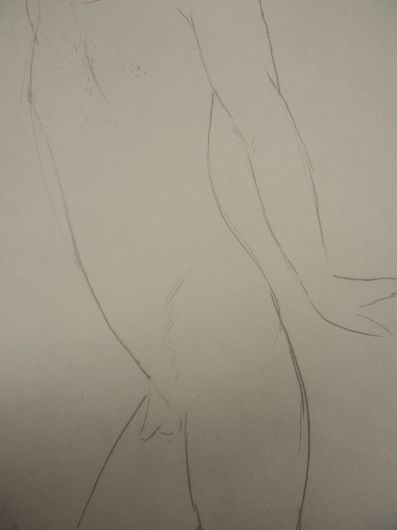 Amedeo MODIGLIANI : Homme nu, 1959 - Lithographie (détail)