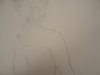 Amedeo MODIGLIANI : Homme nu, 1959 - Lithographie (détail)