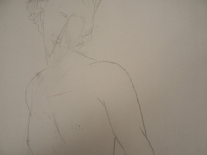 Amedeo MODIGLIANI : Homme nu, 1959 - Lithographie (détail)