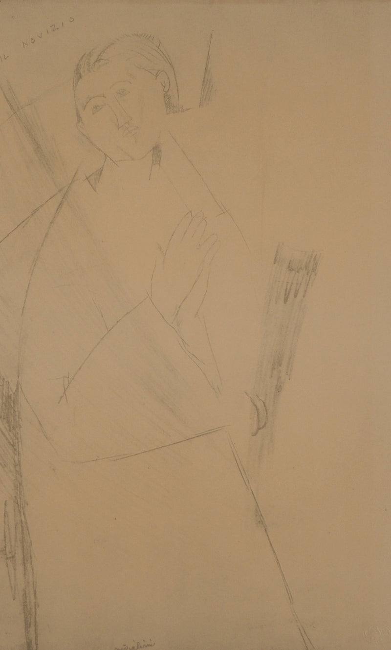 Amedeo MODIGLIANI : Le novice, 1959 - Lithographie