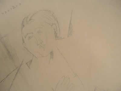 Amedeo MODIGLIANI : Le novice, 1959 - Lithographie (détail)