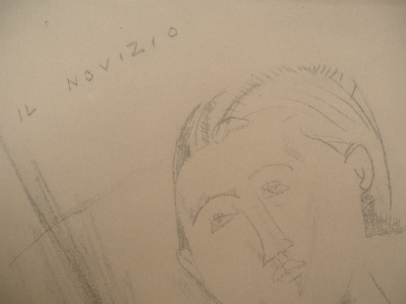 Amedeo MODIGLIANI : Le novice, 1959 - Lithographie (détail)