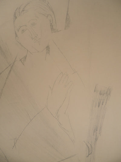 Amedeo MODIGLIANI : Le novice, 1959 - Lithographie (détail)