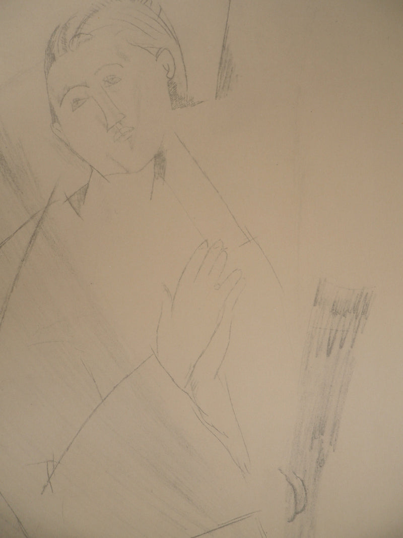 Amedeo MODIGLIANI : Le novice, 1959 - Lithographie (détail)