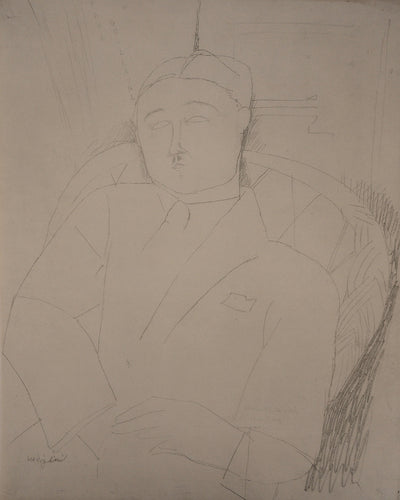 Amedeo MODIGLIANI : Portrait de Paul Guillaume, 1959 - Lithographie