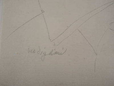 Amedeo MODIGLIANI : Portrait de Paul Guillaume, 1959 - Lithographie (détail)