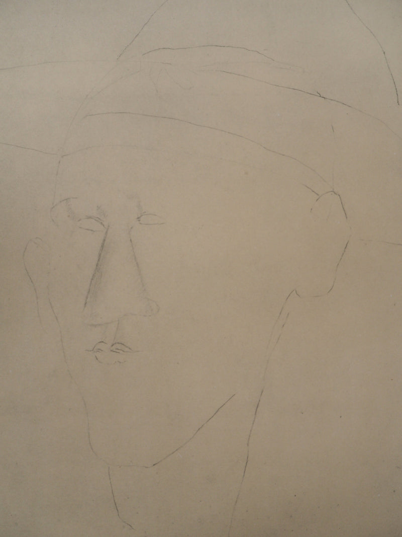 Amedeo MODIGLIANI : Portrait de Blaise Cendrars, 1959 - Lithographie (détail)