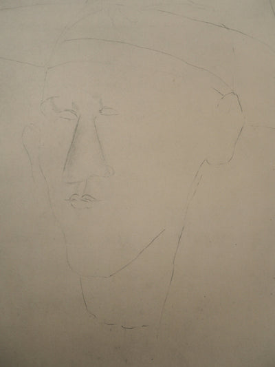 Amedeo MODIGLIANI : Portrait de Blaise Cendrars, 1959 - Lithographie (détail)