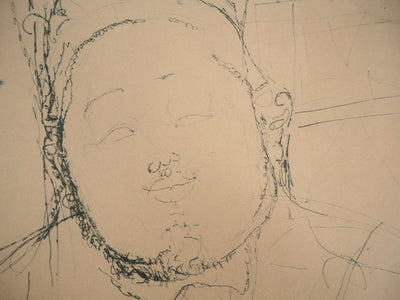 Amedeo MODIGLIANI : Portrait de Diego Riviera, 1959 - Lithographie (détail)