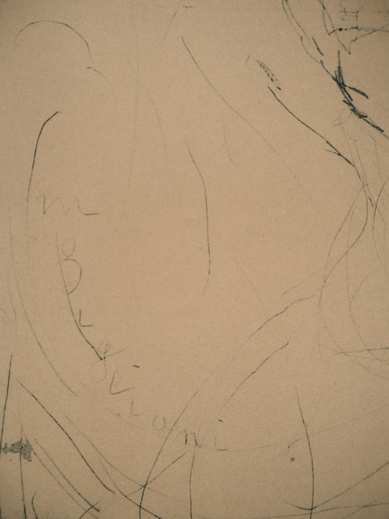Amedeo MODIGLIANI : Portrait de Diego Riviera, 1959 - Lithographie (détail)