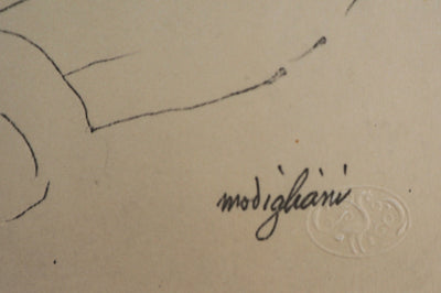 Amedeo MODIGLIANI :  - Lithographie (détail)