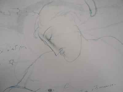 Amedeo MODIGLIANI : La table d'émeraude, 1959 - Lithographie (détail)