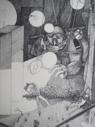 Philippe MOHLITZ : La Barricade, 1971 - Gravure (détail)
