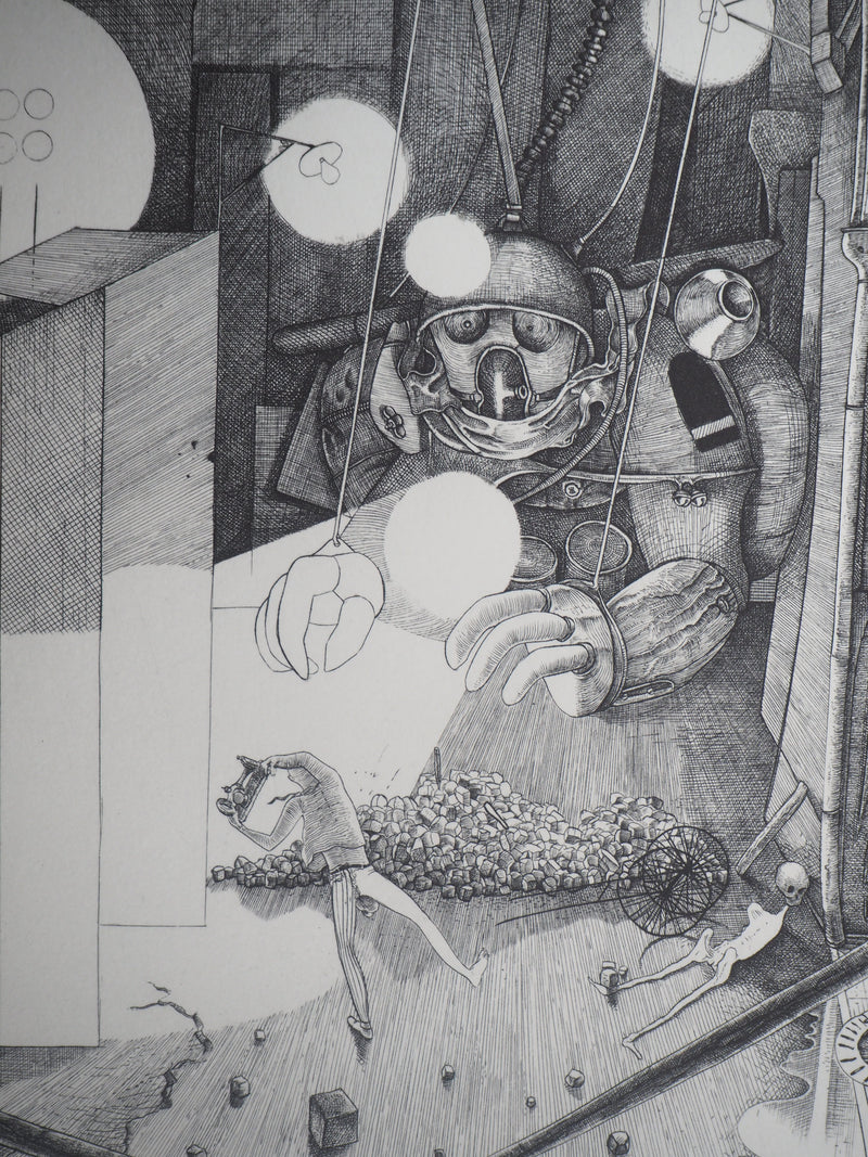 Philippe MOHLITZ : La Barricade, 1971 - Gravure (détail)