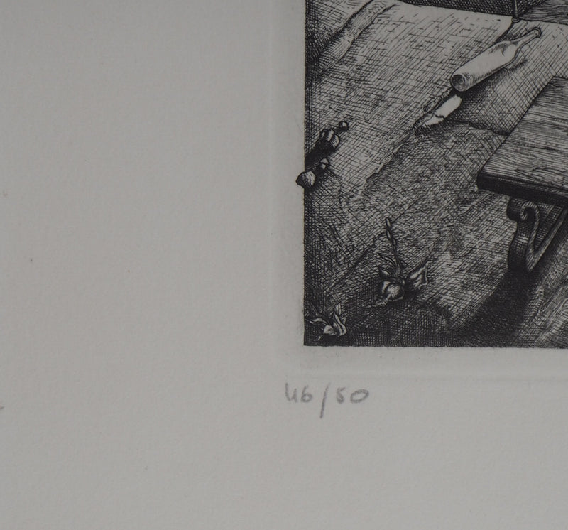 Philippe MOHLITZ : La Barricade, 1971 - Gravure (détail)
