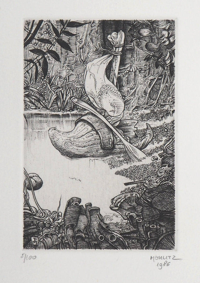 Philippe MOHLITZ : Au marais surréaliste, 1986 - Gravure
