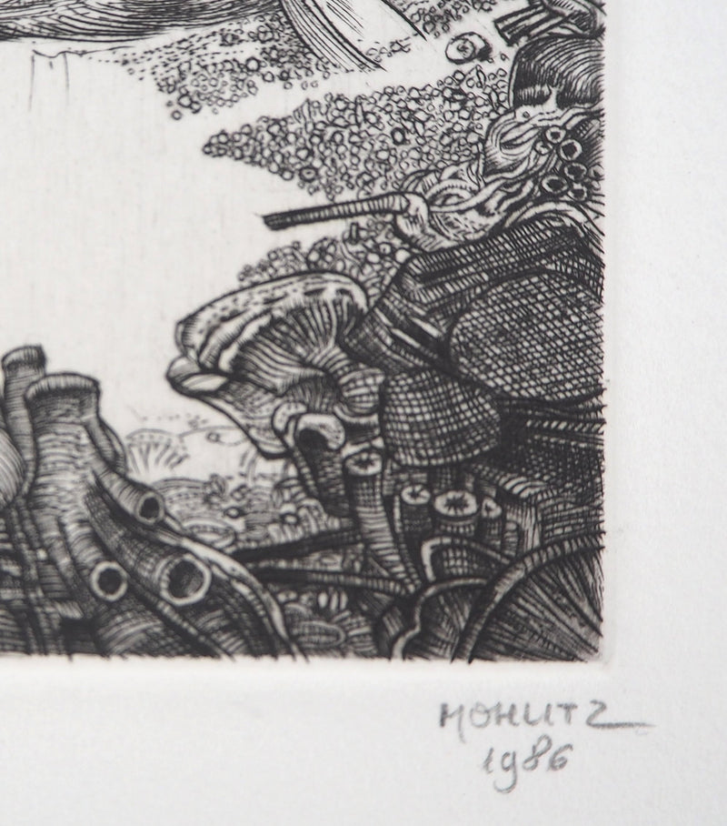 Philippe MOHLITZ : Au marais surréaliste, 1986 - Gravure (détail)