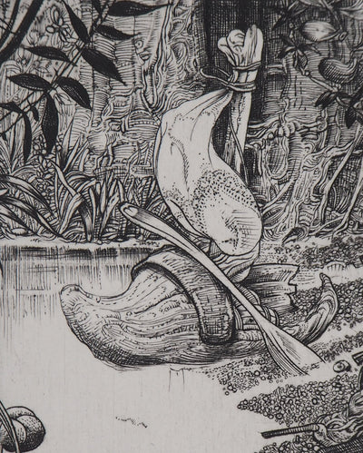 Philippe MOHLITZ : Au marais surréaliste, 1986 - Gravure (détail)