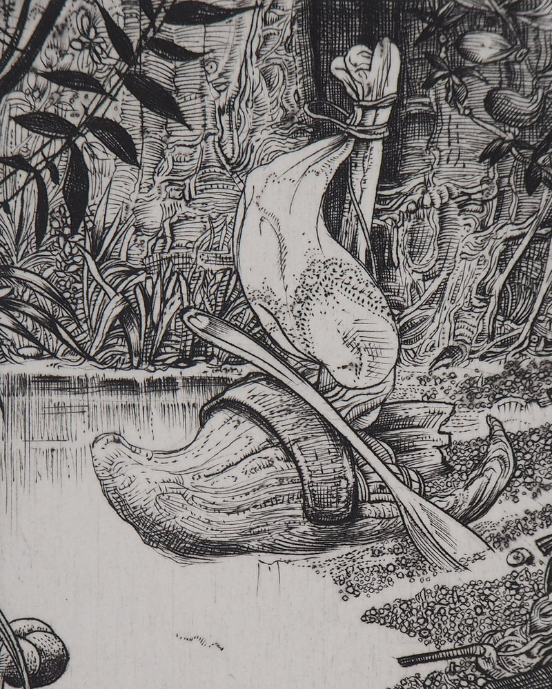 Philippe MOHLITZ : Au marais surréaliste, 1986 - Gravure (détail)