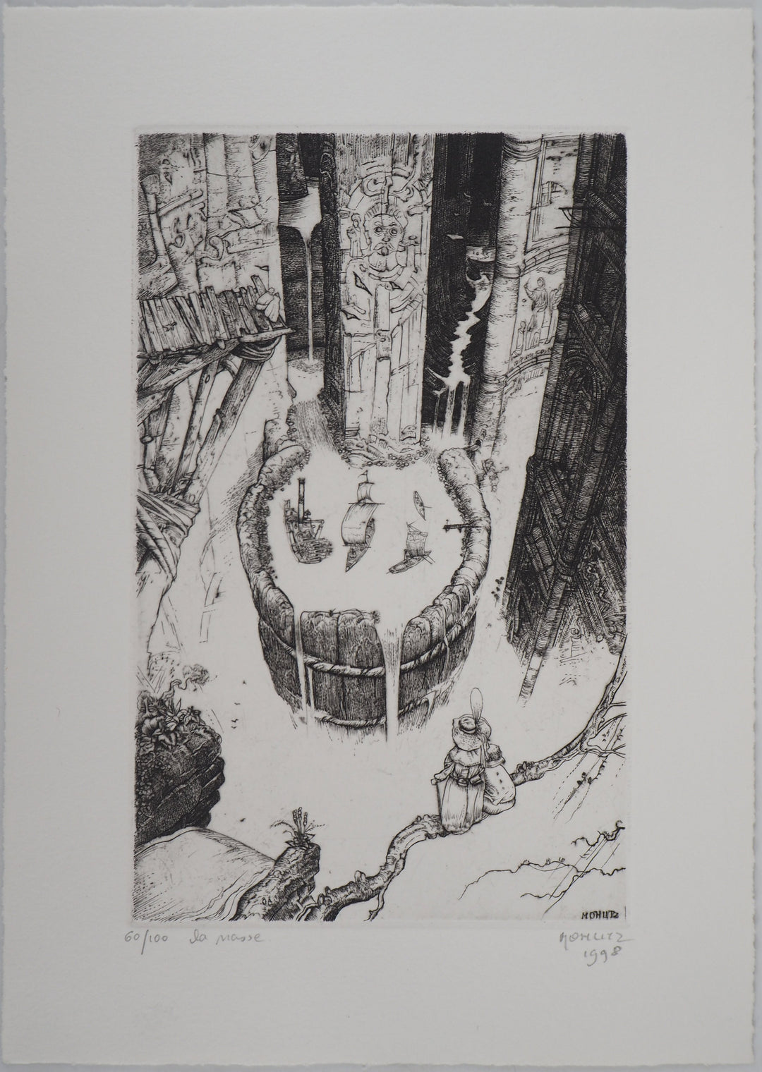 Philippe MOHLITZ : La nasse, 1998, Gravure originale – art.paris