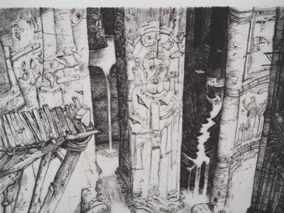 Philippe MOHLITZ : La nasse, 1998 - Gravure (détail)