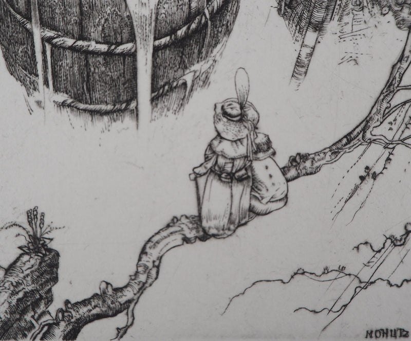 Philippe MOHLITZ : La nasse, 1998 - Gravure (détail)