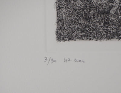Philippe MOHLITZ : Trésors de pirates, 2013 - Gravure (détail)