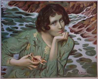 L. H. MONOD : La voix des sources - Lithographie (détail)