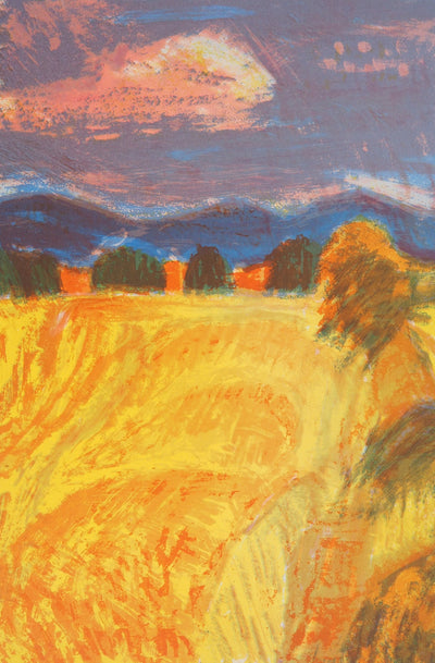 Roger MONTANE : L'été à la campagne - Lithographie (détail)