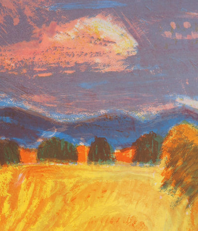 Roger MONTANE : L'été à la campagne - Lithographie (détail)