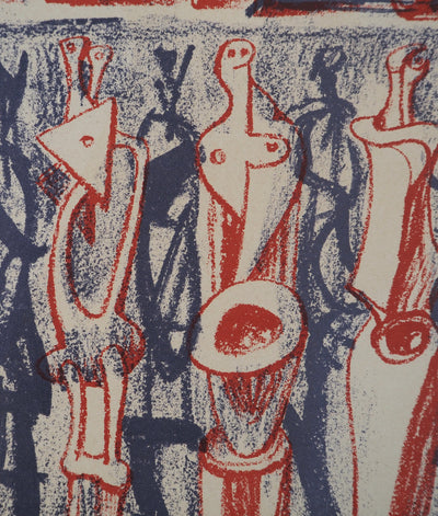 Henry MOORE : Figures et ombres (Figures and Shadows), Lithographie originale (photo de détail 3) - Crédit photo : Galerie Art.Paris