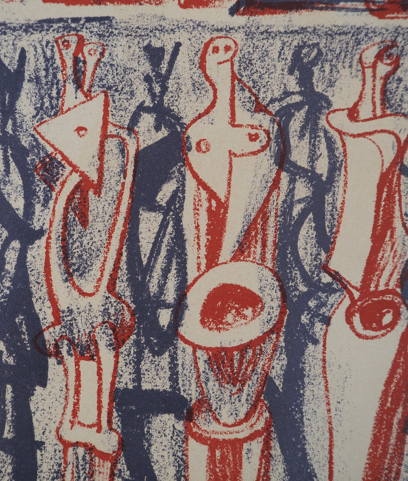 Henry MOORE : Figures et ombres (Figures and Shadows), Lithographie originale (photo de détail 3) - Crédit photo : Galerie Art.Paris