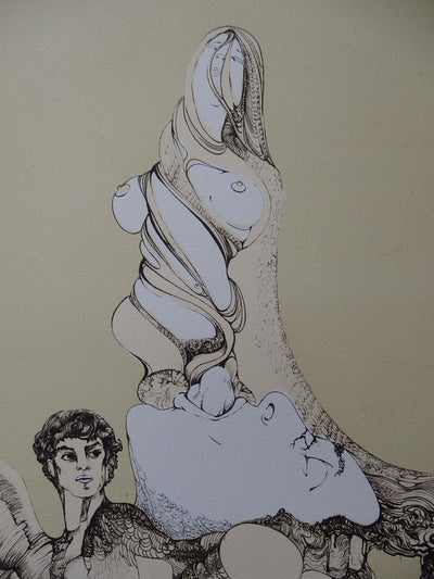 Didier MOREAU : L'empire des sens - Lithographie (détail)