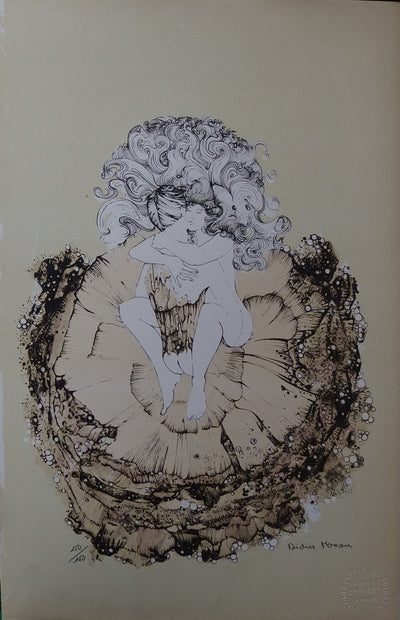 Didier MOREAU : Fleur sensuelle - Lithographie