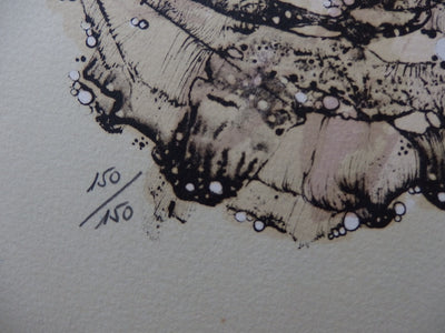 Didier MOREAU : Fleur sensuelle - Lithographie (détail)
