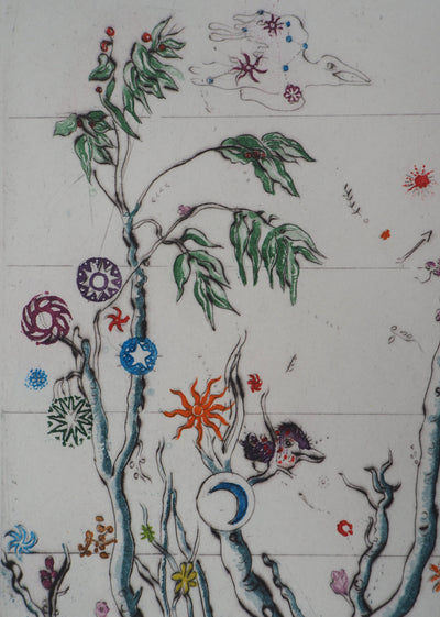 Mordecaï MOREH : L'œuf - Gravure (détail)