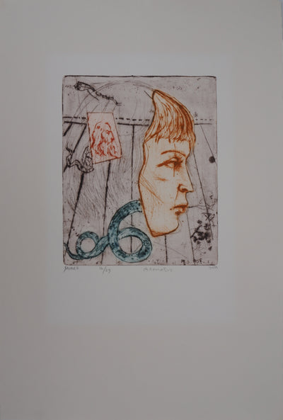 Mordecaï MOREH : Adam & Ève - Gravure