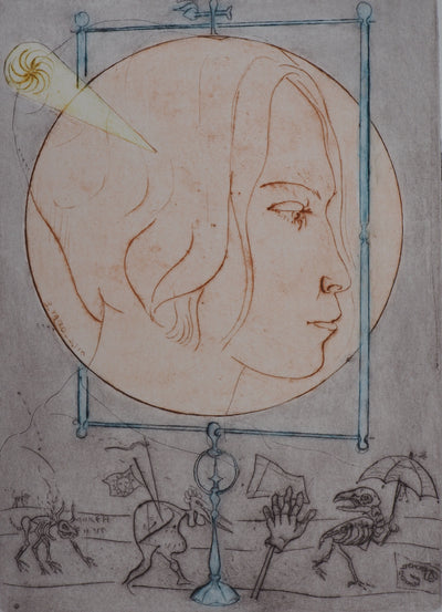 Mordecaï MOREH : Soleil du Midi - Gravure (détail)