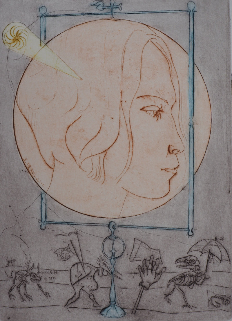 Mordecaï MOREH : Soleil du Midi - Gravure (détail)