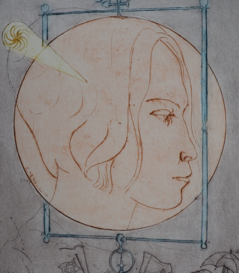 Mordecaï MOREH : Soleil du Midi - Gravure (détail)
