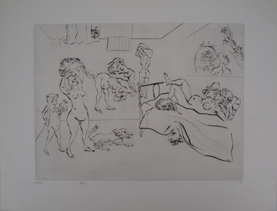 Mordecaï MOREH : La toilette - Gravure